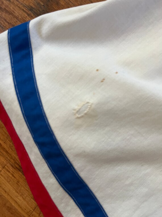 1930s  Cotton Linen Beach Pajamas Wide Leg Chevro… - image 3