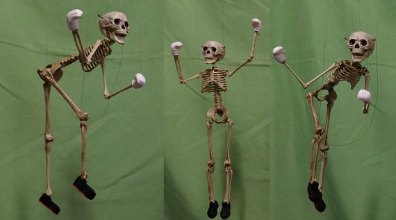 a) The anatomy of a marionette; (b) types of joints; (c) Czech