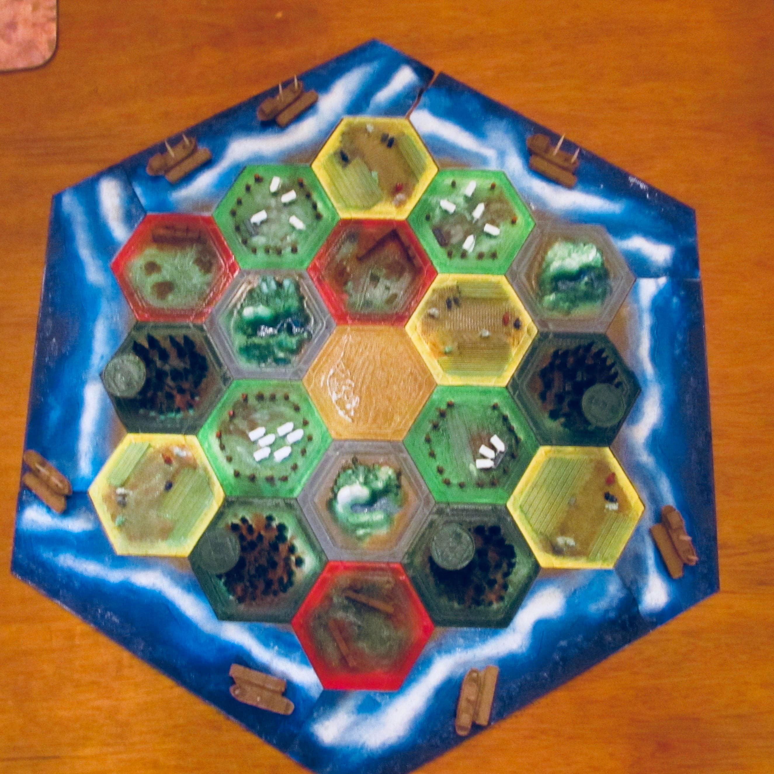 catan board game pieces