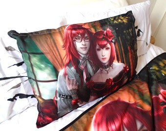 Kuroshitsuji: Grell Sutcliff and Madame Red *Art* Bed Pillow Case