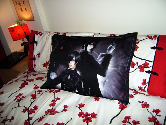 Kuroshitsuji Ciel Phantomhive And Sebastian Art Bed Pillow Case