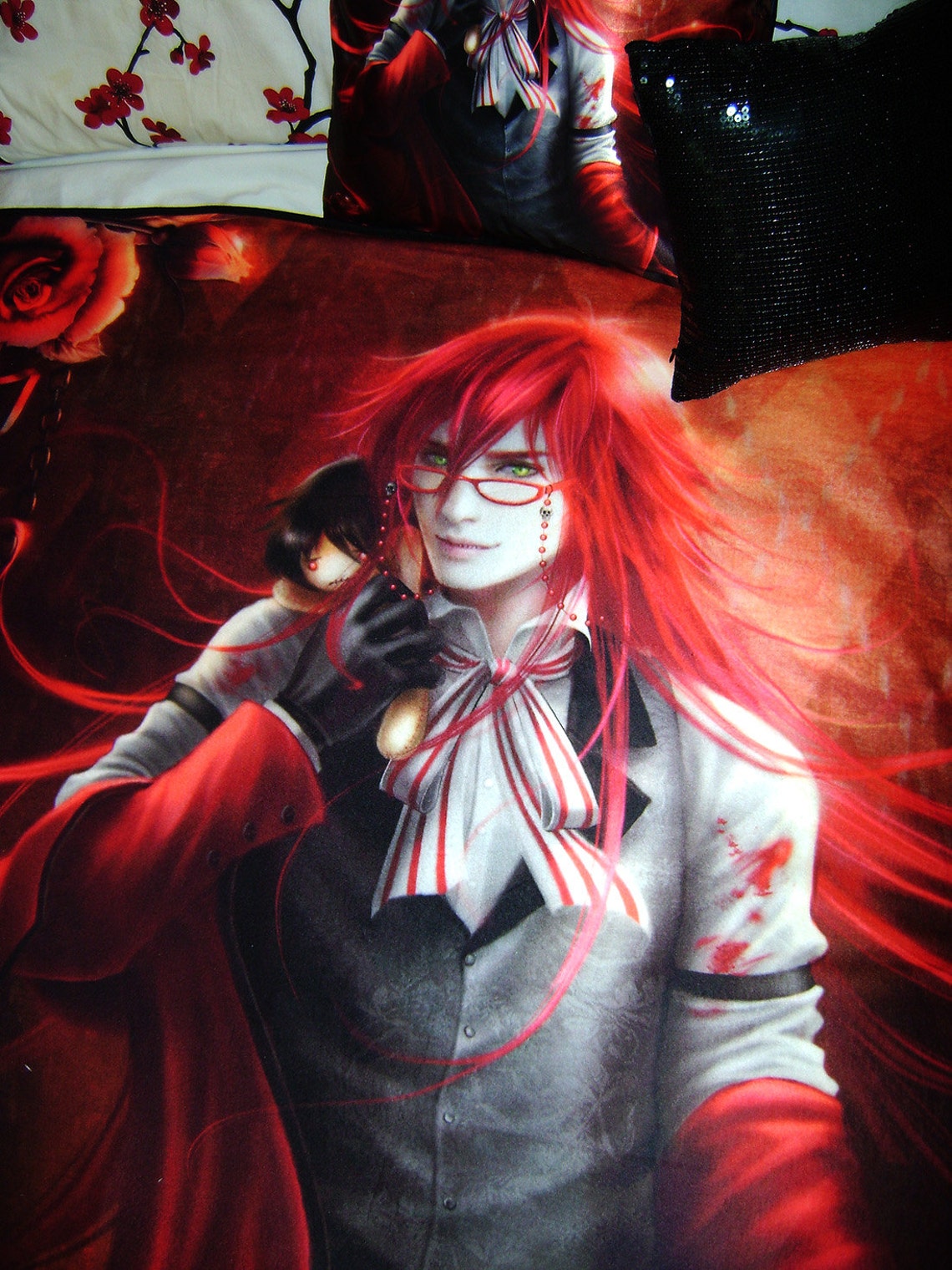 Kuroshitsuji Grell Sutcliff Art Blanket Black Butler | Etsy
