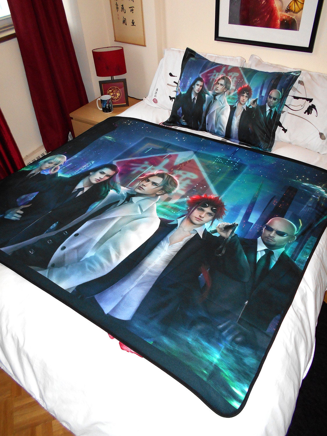 FF7 Rufus Shinra and the Turks Art Blanket Final Fantasy 7 - Etsy