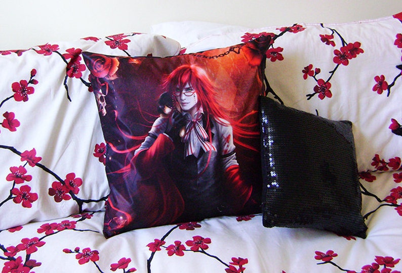 Kuroshitsuji: Grell Sutcliff Art Throw Pillow Case/Cover image 1