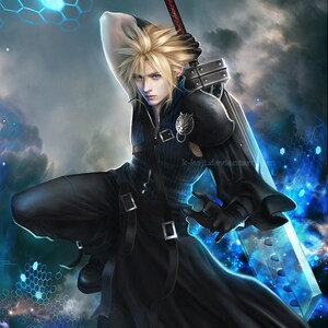 FF7, Cloud Strife, Art Bed Pillow Case/cover - Etsy Canada