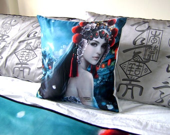 Asian Fusion Original Art* Throw Pillow Case