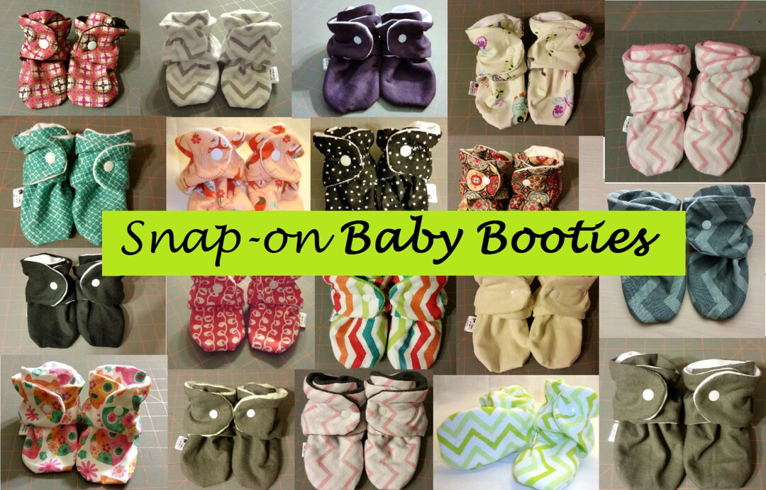 Snap on baby booties sale