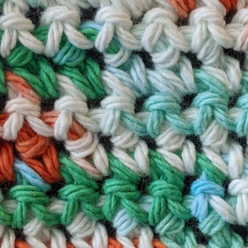Crochet Pot Holder - Handmade & Machine Washable 100% Cotton Green Red Blue