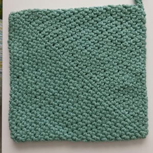 Crochet Pot Holder - Handmade & Machine Washable 100% Cotton Sage