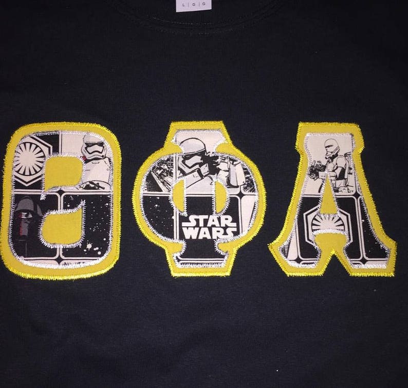 Custom Star Wars Greek Letter Tshirt Longsleeve Tshirt or Etsy