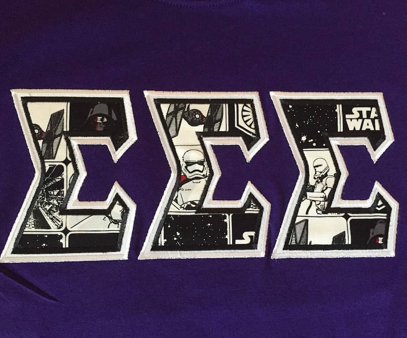 Custom Star Wars Greek Letter Tshirt Longsleeve Tshirt or Etsy