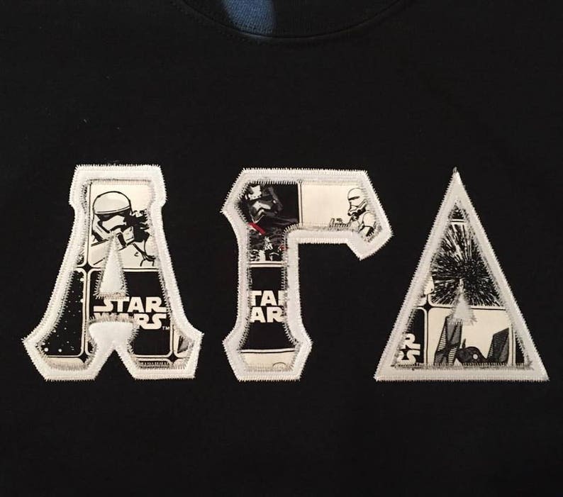 Custom Star Wars Greek Letter Tshirt Longsleeve Tshirt or Etsy