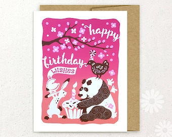 Happy Birthday Panda Card