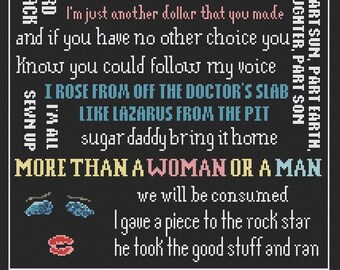 Hedwig and the Angry Inch Songs - PDF Cross Stitch Pattern