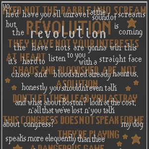 Hamilton VS Seabury - Farmer Refuted - Hamilton - PDF Cross Stitch Pattern