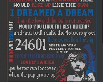 Les Miserables Songs - PDF Cross Stitch Pattern