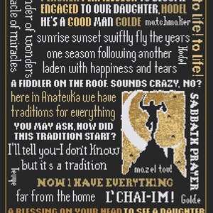 Fiddler on the Roof Songs - PDF Cross Stitch Pattern
