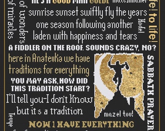 Fiddler on the Roof Songs - PDF Cross Stitch Pattern