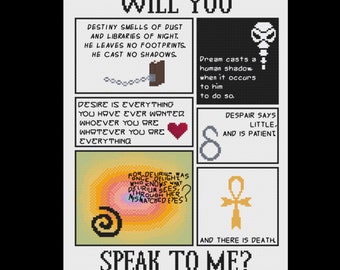 Will You Speak to Me? - Sandman - PDF Cross Stitch Pattern
