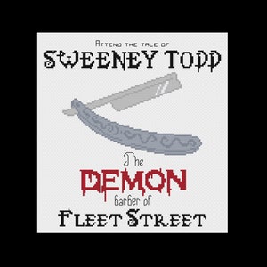 Attend the Tale - Sweeney Todd - PDF Cross Stitch Patterns