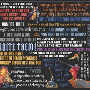 Stormlight Archive Quotes - XL - PDF Cross Stitch Patterns