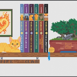 Warriors Bookshelf - PDF Cross Stitch Patterns