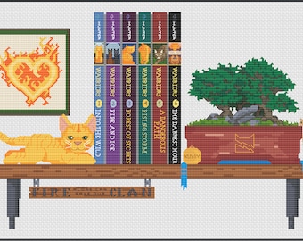 Warriors Bookshelf - PDF Cross Stitch Patterns