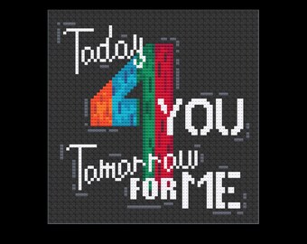 Today 4 U- RENT - PDF Cross Stitch Pattern