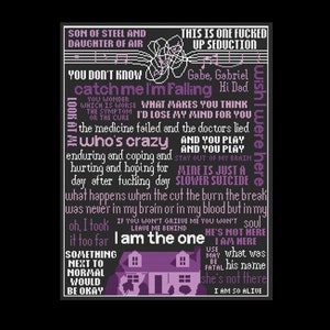 Next to Normal Lyrics - Next to Normal - PDF Cross Stitch Pattern