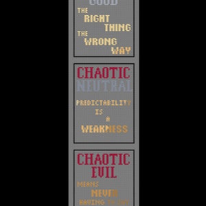 Chaotic Alignment - D&D - PDF Cross Stitch Pattern
