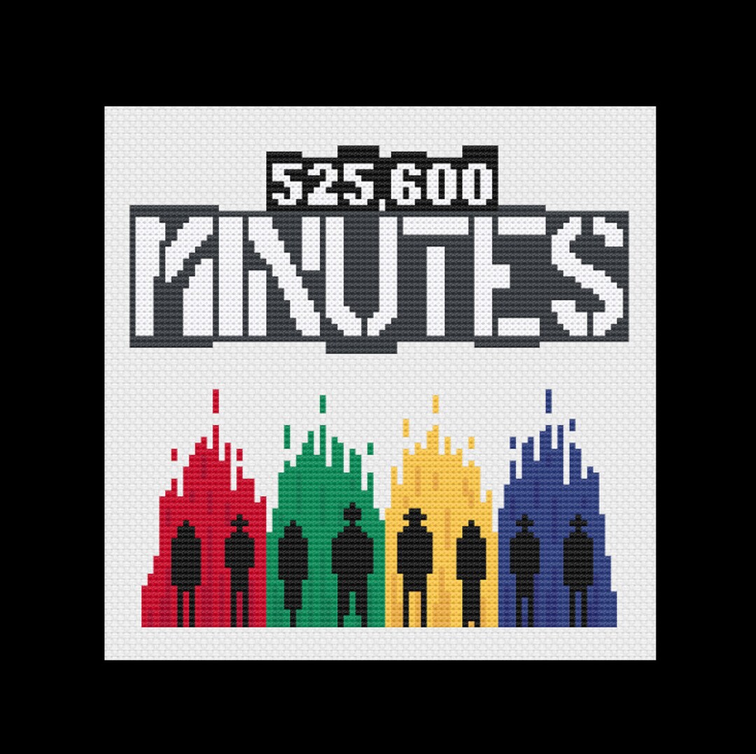 525,600 Minutes - RENT - PDF Cross Stitch Pattern - Etsy