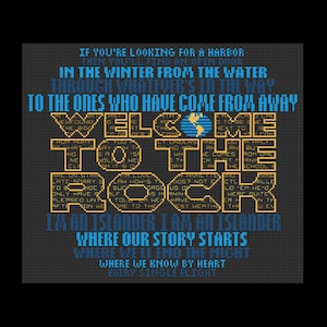 Welcome to the Rock - Come from Away - PDF Cross Stitch Pattern