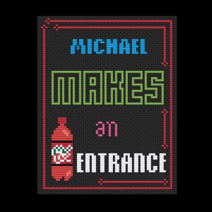 Michael Makes an Entrance - Be More Chill - PDF Cross Stitch Pattern