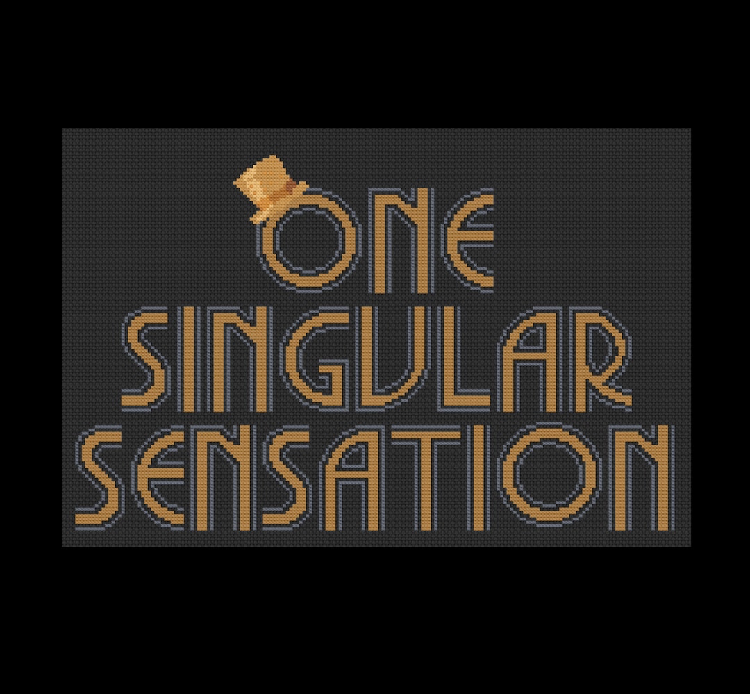 One Singular Sensation A Chorus Line PDF Cross Stitch Patterns Etsy