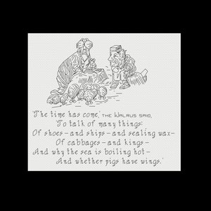 The Time Has Come - Lewis Carroll - PDF Cross Stitch Pattern