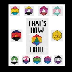 That's How I Roll - Pride  - Cross Stitch Pattern