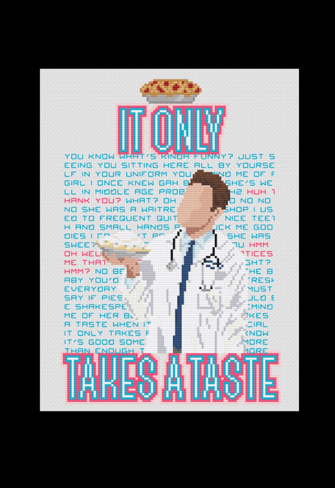 It Only Takes A Taste Waitress PDF Cross Stitch Patterns - Etsy