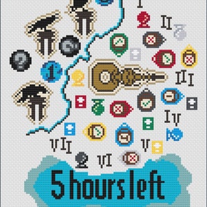 5 Hours Left - Mysterium - PDF Cross Stitch Pattern