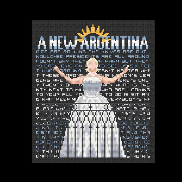 A New Argentina - Evita - PDF Cross Stitch Patterns