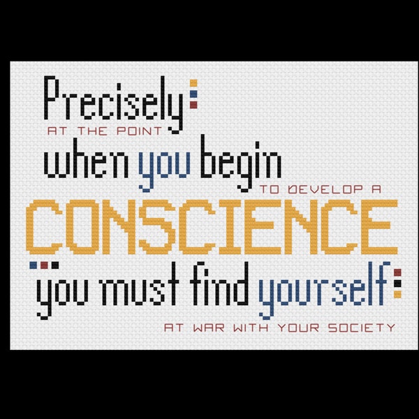 Conscience- James Baldwin - Cross Stitch Pattern