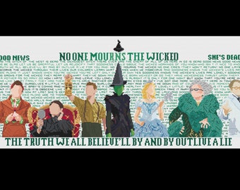 No One Mourns The Wicked - Wicked - PDF Cross Stitch Patterns