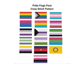 Pride Flags Pack  - Cross Stitch Pattern