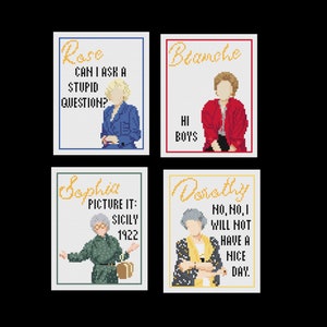 Golden Girls - 4 Pack - PDF Cross Stitch Patterns