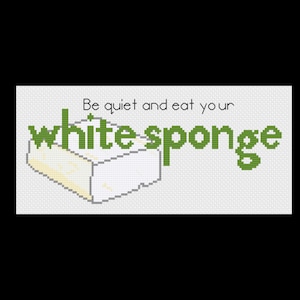 White Sponge - The Good Place - Cross Stitch Pattern