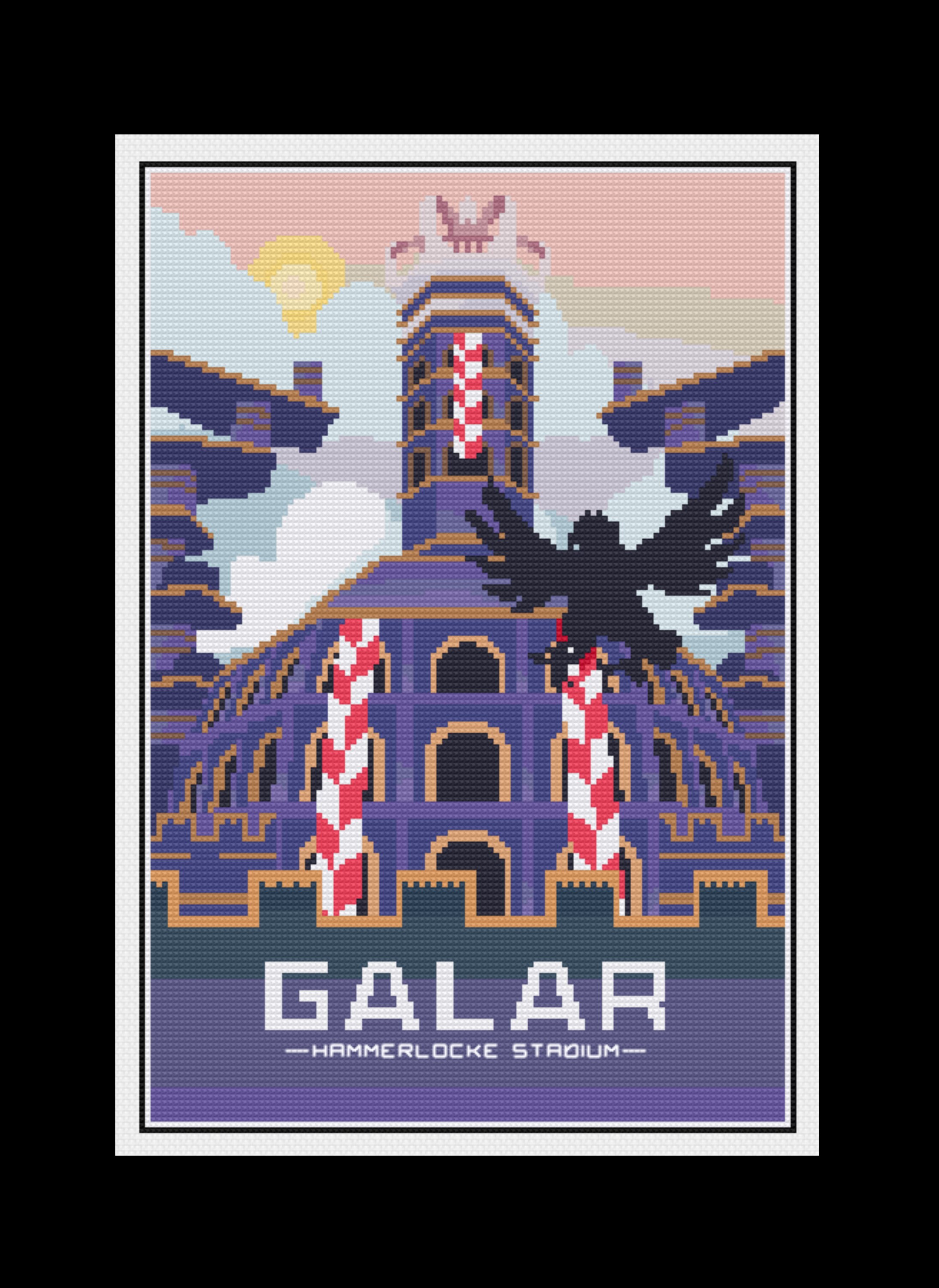 Galar Region - Pokemon - Cross Stitch Pattern