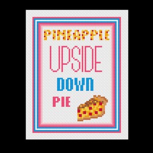 Tarte renversée à l&#39;ananas - serveuse - modèle de point de croix PDF