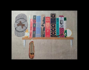Sherlock Holmes Bookcase - PDF Cross Stitch Patterns