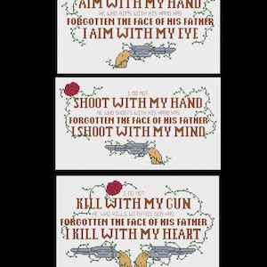 Gunslinger Oath - 3 Pack - PDF Cross Stitch Pattern