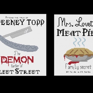 Sweeney Todd - 2 Pack - PDF Cross Stitch Patterns