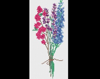 Bi Bouquet - Semplice - Schema punto croce PDF